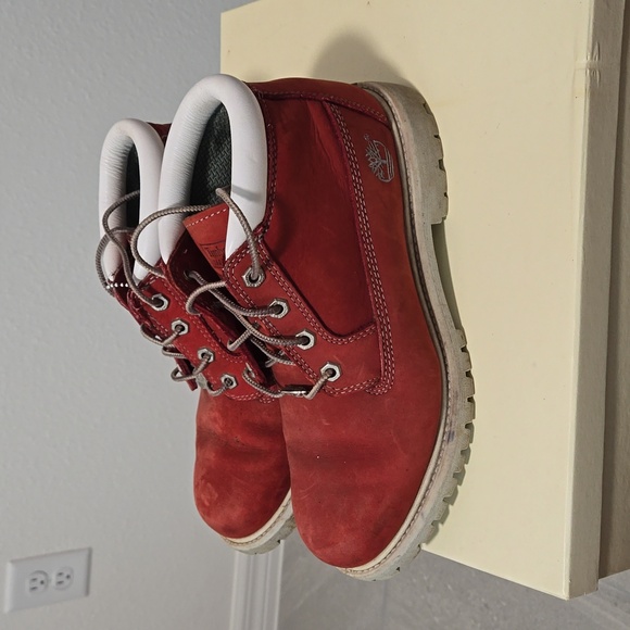 Timberland red lowtop boots - Picture 4 of 5
